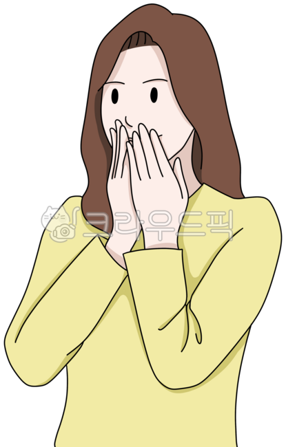 감동,감격,놀람,감탄,손,양손,face,얼굴,person,사람,woman,female,그래픽,일러스트레이션,graphic,illustration