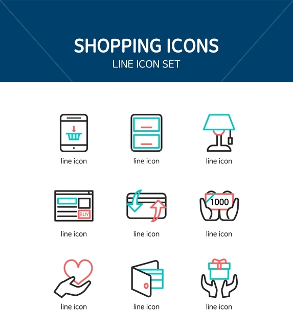 Line icon,wallet,gift box,icon,Pictogram,stand,Smartphone,Simple icon,heart