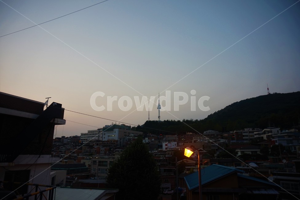 이태원,서울,한국,국내,노을,저녁,야경,남산타워,남산,경리단길,카페
