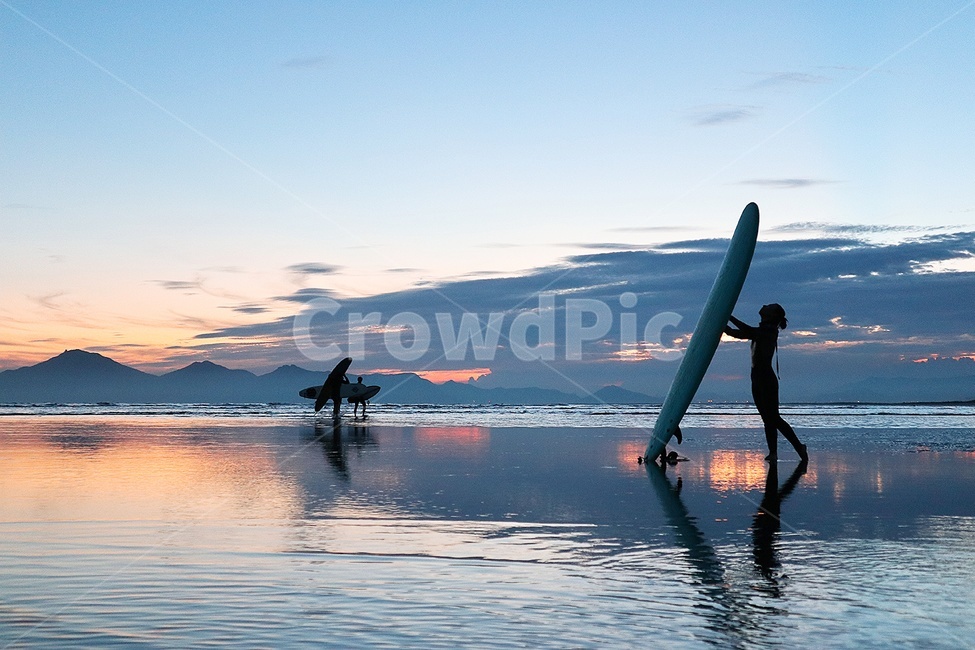 sky,surfer,nature,surfing,Dadaepo Beach,female surfer,cloud,ocean,person,background,sunset,sight,silhouette,female,human