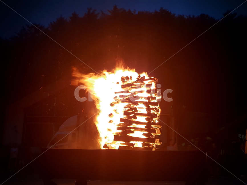 불,캠프파이어,장작,추억,야경