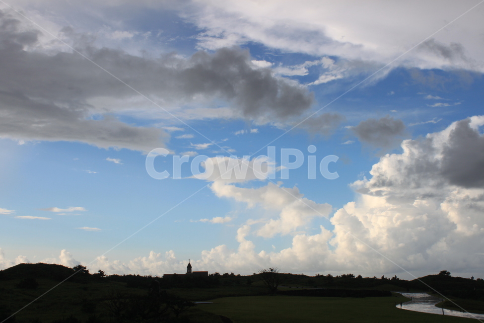 하늘,구름,푸른하늘,자연,언덕,자연,풍경,nature,landscape,outdoors,옥외,weather,날씨,cloud,cumulus,적운,sky