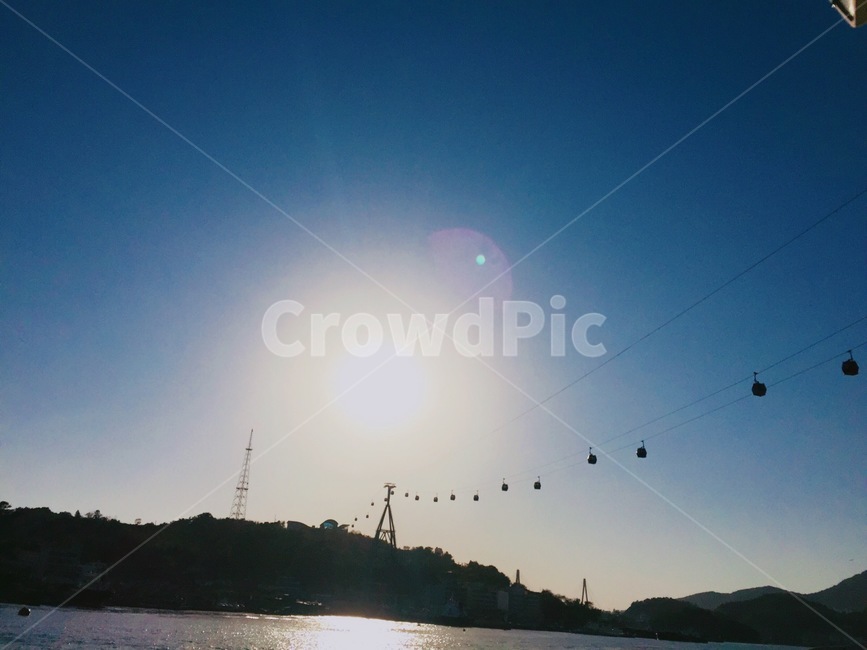 햇빛,리프트,케이블카,해상,곤도라,곤돌라,자연,풍경,nature,landscape,flare,플레어,light,빛