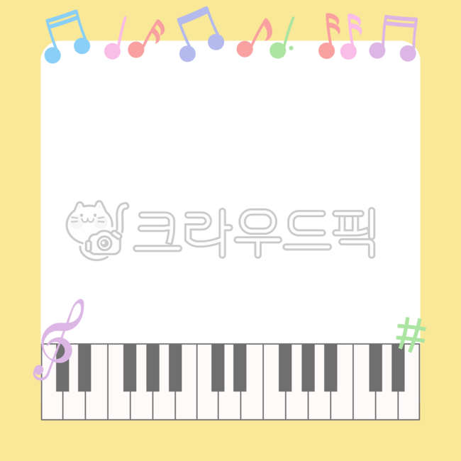 note,piano,treble clef,square frame,octave,piano keyboard illustration,piano keyboard,border illustration,frame,quarter note