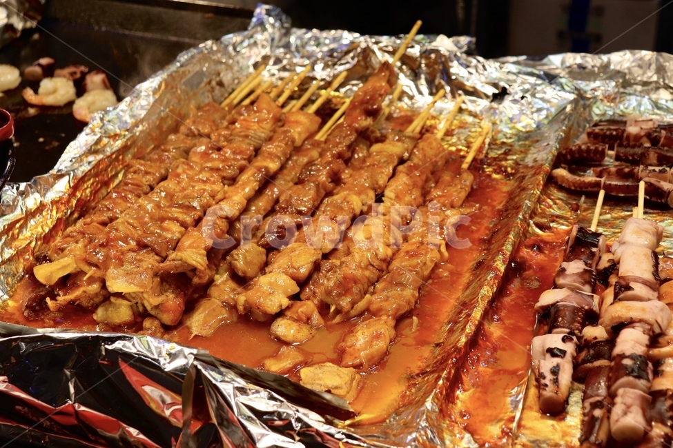 닭꼬치,음식,길거리음식,치킨,닭,꼬치