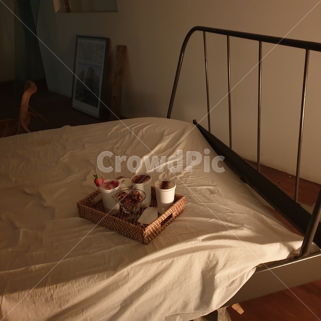 침대,커피,카페,음료,어두움
