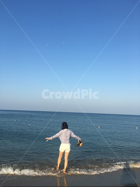 바다,해수욕장,해변,모래사장,파도,여름,휴가,물놀이,하늘,백사장,모래