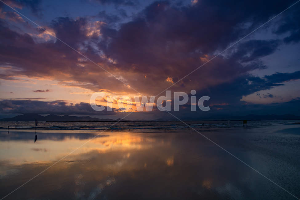 바다,모래,물결,노을,일몰,sunset,beach,clouds,구름,반영,reflex,sun,태양,하늘,sky,자연,풍경,nature,landscape,outdoors,옥외
