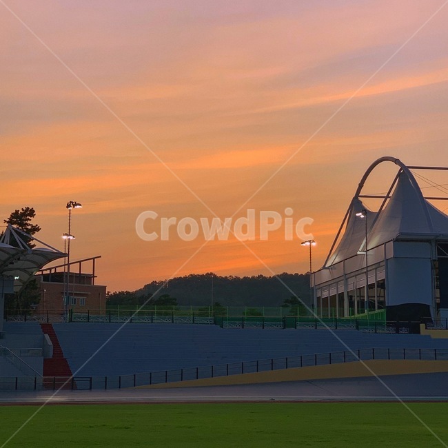 노을,sunset,운동장,ground,감성