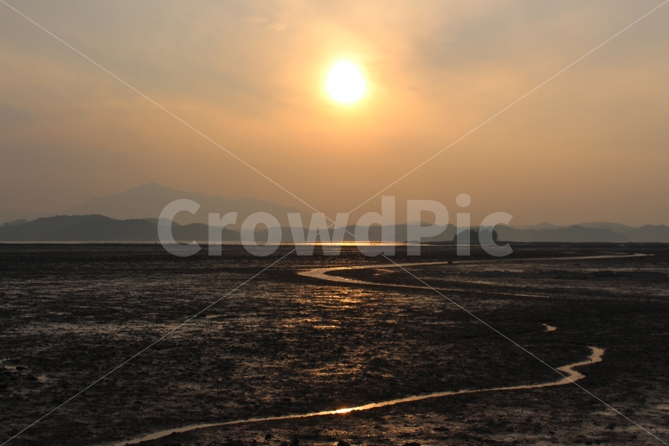 일몰,풍경사진,노을,자연풍경,해변,바다,사천,삼천포,갯벌,자연,풍경,nature,landscape,해변,바다,beach,sea,sunlight,햇빛,light,빛,flare,플레어,outdoors,옥외