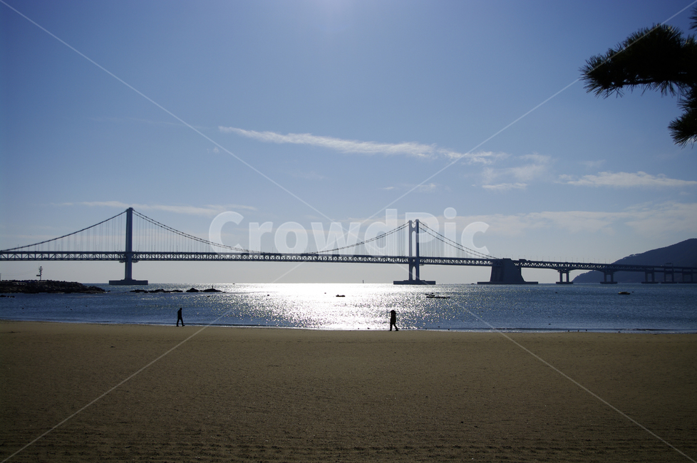 바다,하늘,다리,빛,해변,모래사장,해변,바다,beach,sea