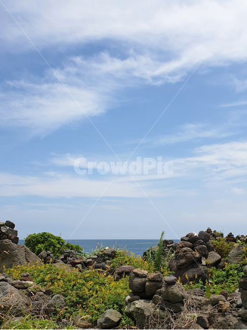 제주도,우도,돌탑,올레길,풍경,자연,여름,하늘,구름,현무암,jejuisland,udo,olle,landscape,nature,summer,sky