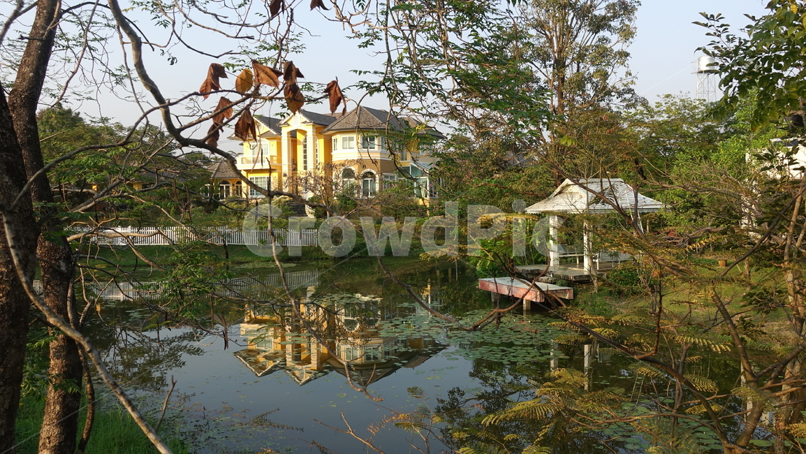 물,water,반영,reflection,house,집,pond,outdoors,옥외,nature,자연,못,연못,주택