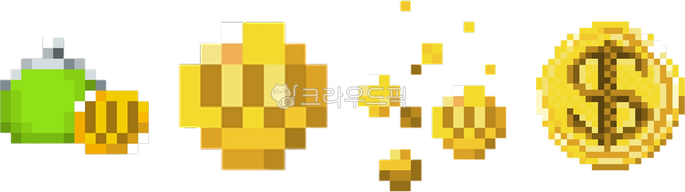 돈, 코인, 픽셀아트, 금화, 지갑, 사진,이미지,일러스트,캘리그라피 - yyoumi4854작가