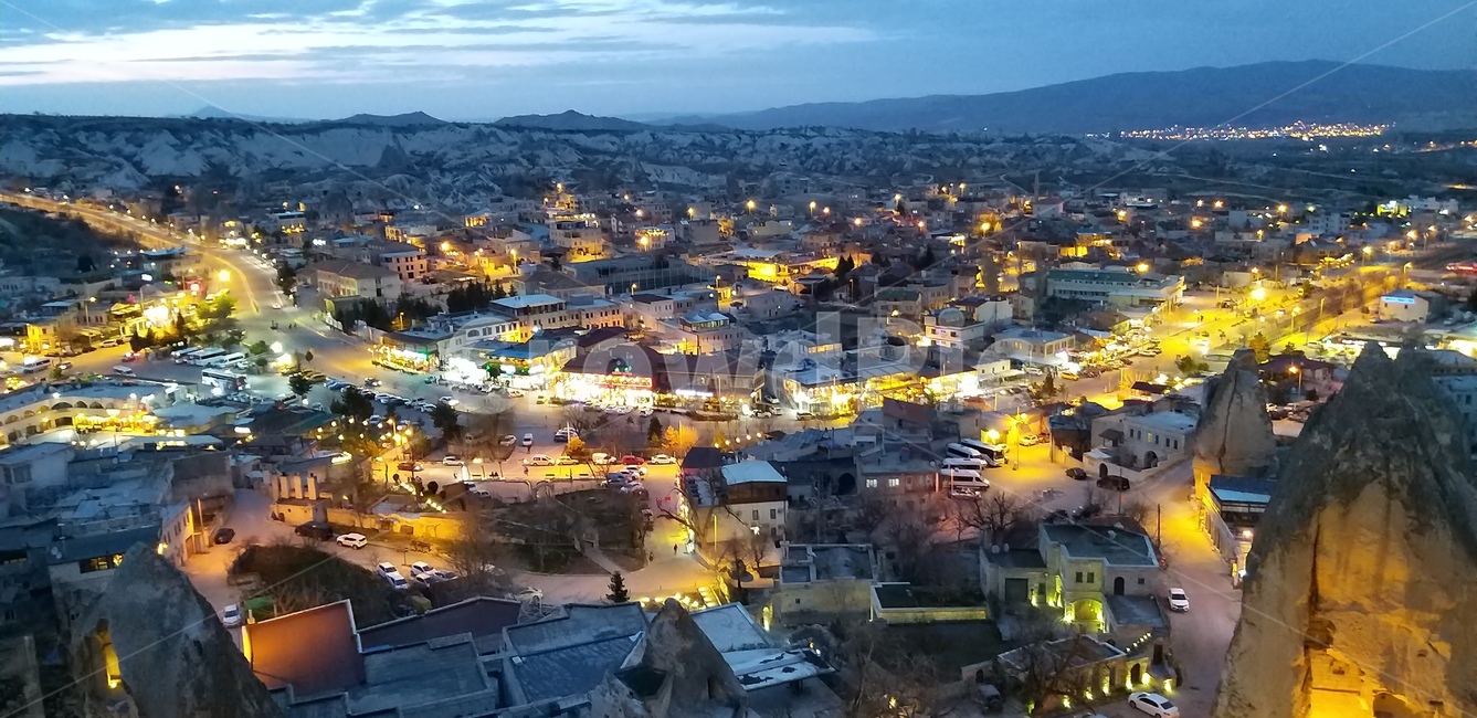 landscape,경치,outdoors,옥외,scenery,풍경,자연,nature,야경,카파도키아,터키,마을야경,turkey,cappadocia