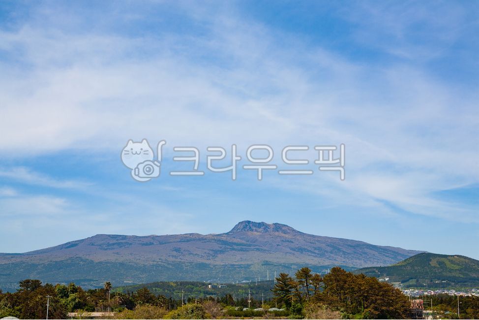 제주도,산,한라산,자연,풍경,산맥,스카이라인,구름,실외,하늘