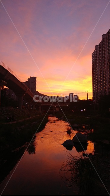 노을,하늘,저녁,풍경,동네,sunset,sky,역광,자연,view,background,evening,아파트,중랑천,공원,park,town,photo,도시,풍경,city,landscape,outdoors,옥외,nature
