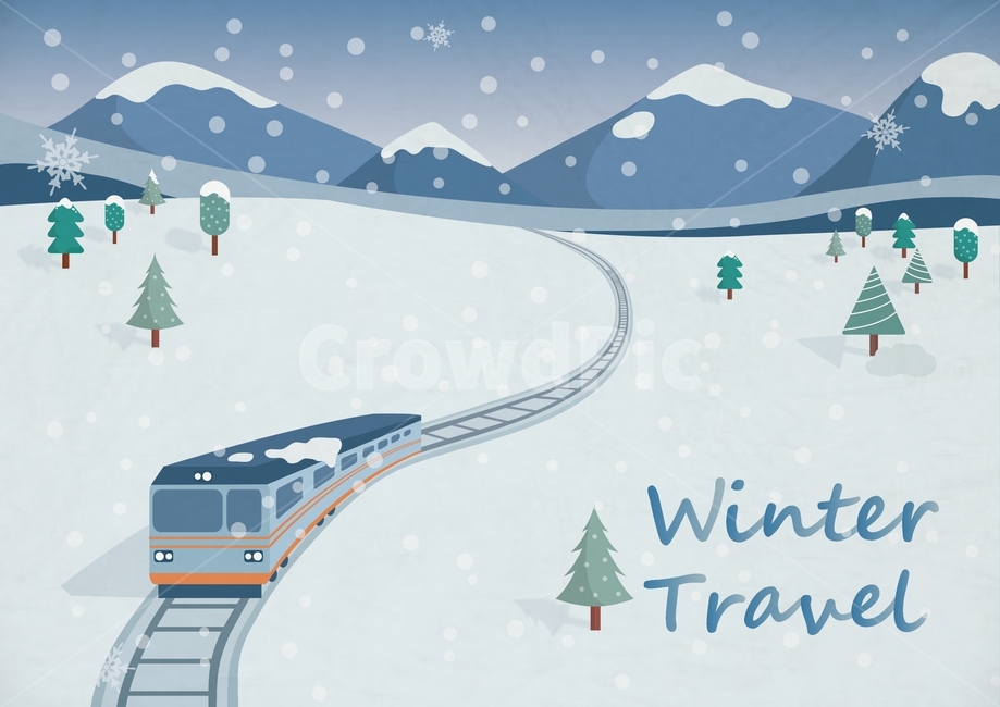 기차,눈,눈결정,나무,산,풍경,겨울,겨울풍경,여행,일러스트,겨울,계절,winter,season,여행,휴가,traveling,vacation,trip,그래픽,일러스트레이션,graphic,illustration