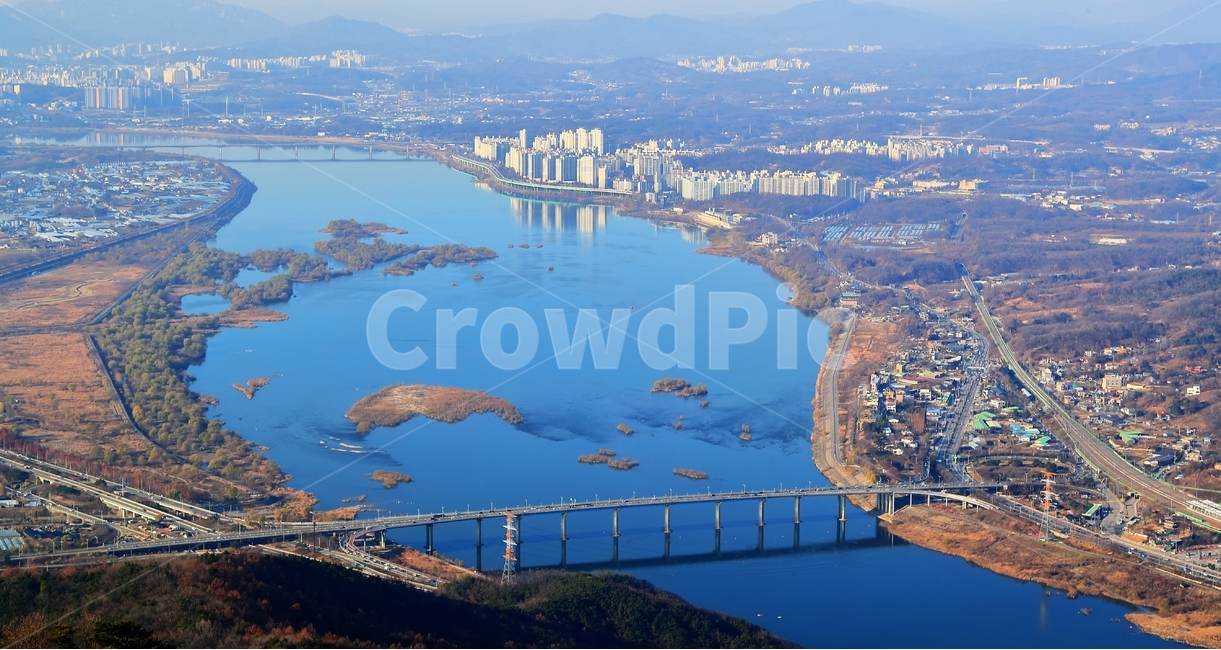 팔당대교,다리,검단산,미사리,강,도시,풍경,city,landscape,한국도시풍경,한국도시경관,korea cityscape,nature,자연,outdoors,옥외,경치,scenery,water,물,land,땅,aerial view,조감도,ocean,대양,sea,바다