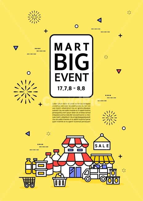 트럭,장바구니,카트,샵,쇼핑,팝업,배너,라인일러스트,축제,행사,festival,carnival,event,쇼핑,shopping,그래픽,일러스트레이션,graphic,illustration