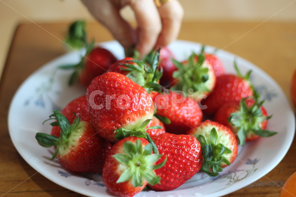 딸기,접시,과일,빨강,초록,음식,식재료,요리,food,cook,meal,dishes,food reserves,과일,열매,fruit