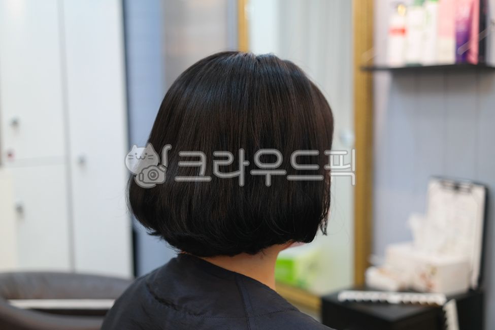 black hair,Salon,Polish,perm,beauty,back,shine,shot,head,Black color,Perm,hair style,style,short hair