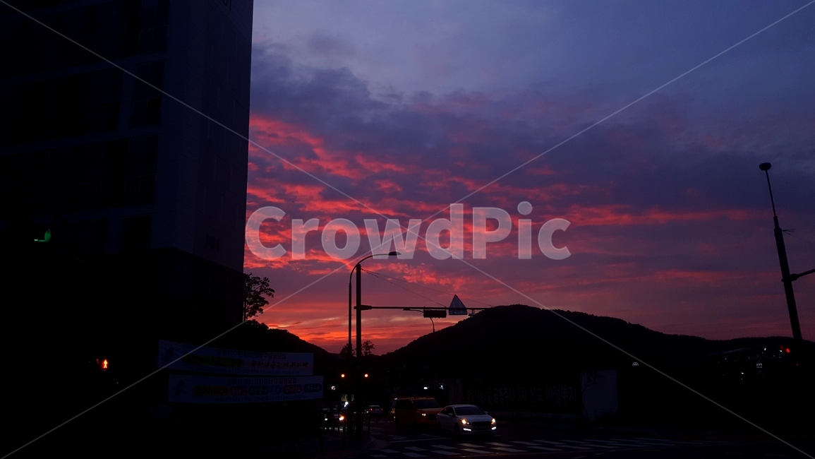하늘,노을,구름,sky,could,붉은,옥외