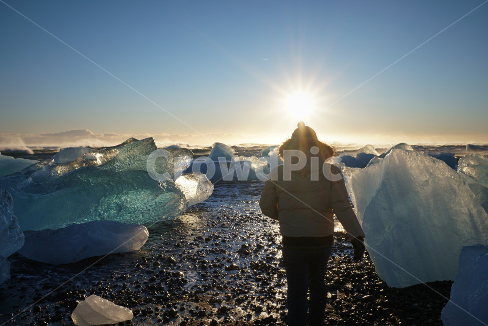 아이슬란드,iceland,요쿨살론,다이아몬드비치,얼음,바다,파도,일몰,태양,감성,자연