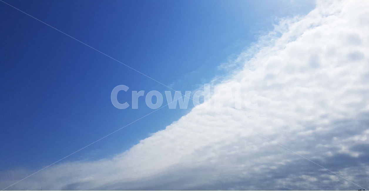 하늘,구름,선,경계,파란색,하얀색,반반,자연,풍경,자연,풍경,nature,landscape,outdoors,옥외,sky,azure sky,푸른 하늘