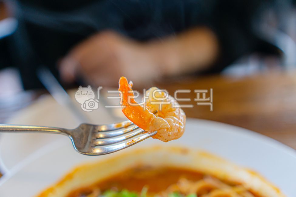 새우,칵테일새우,해산물파스타,해물파스타,포크