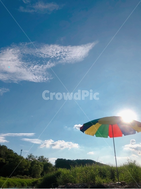 날씨,하늘,구름,파라솔,자연,여름,여름,계절,summer,season