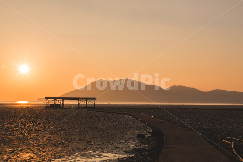 일몰,순천,해변,갯벌,갯벌작업장,솔섬,자연,풍경,nature,landscape,한국자연풍경,한국자연경관,korea nature landscape,water,물,waterfront,워터 프론트,pier,교각,port,포트