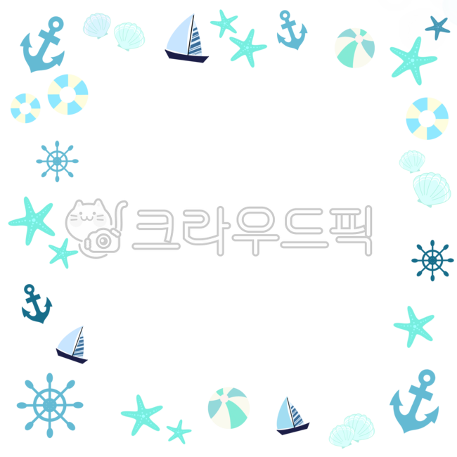 여름,마린,여름테두리,여름프레임,마린이미지,바다,marine,돛단배,불가사리,닻,튜브,테두리그림,마린일러스트