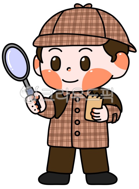 귀여운,귀여움,귀염,깜찍,그림,일러스트,탐정,추리,사건