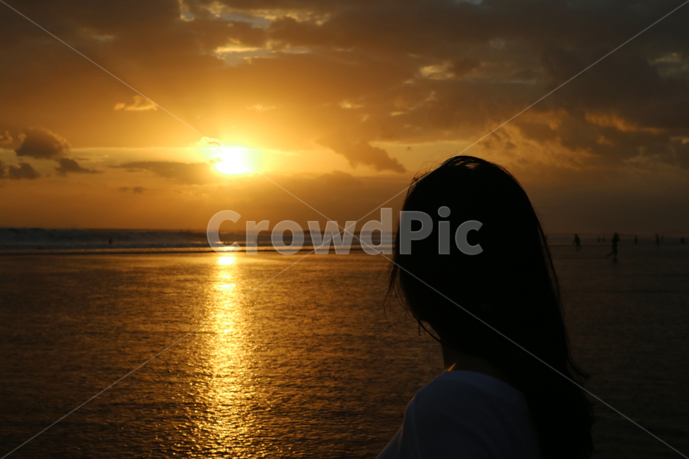 nature,자연,하늘,sky,노을,바다,sea,beach,해변,해질녘,발리,석양,반사,인물,그림자,인도네시아,여행,관광,사람,인물,인간,human,person,여성,여자,woman,female,lady