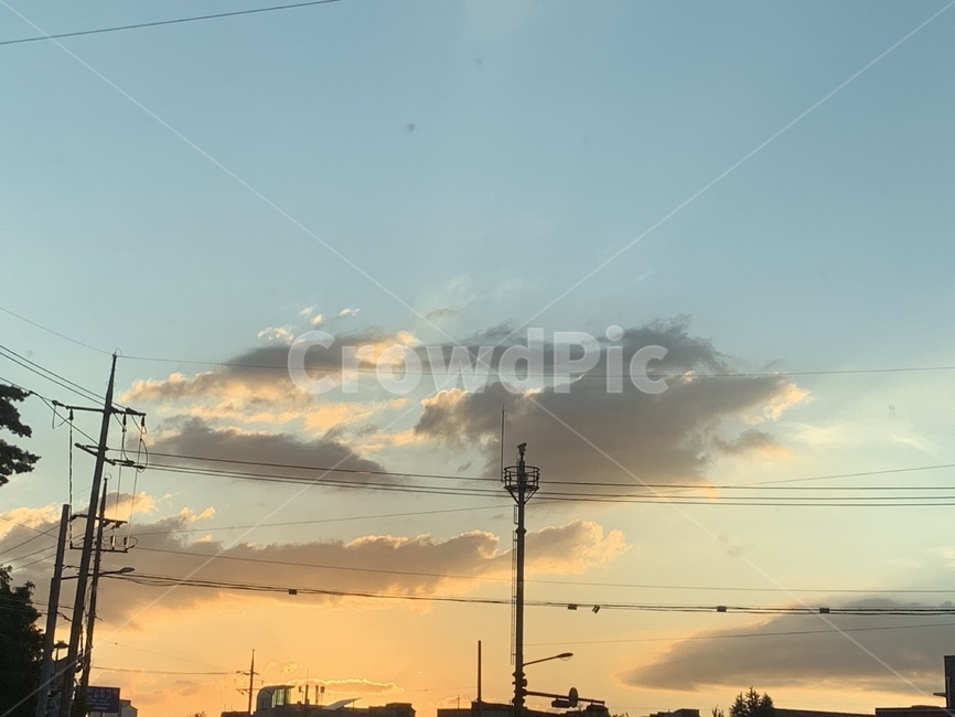 노을,sunset,하늘,주황색,sky,구름