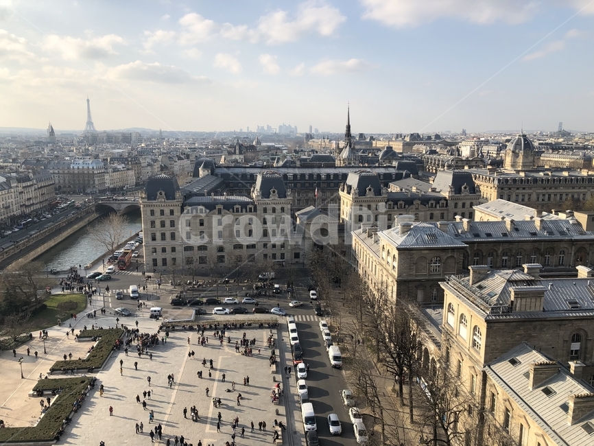 fly,Notre Dame Cathedral,Paris city,belfry,The Hunchback of Notre Dame,france,Notre Dame Bell Tower,Panoramic view of Paris,Notre Dame Spire,Notre Dame de Paris