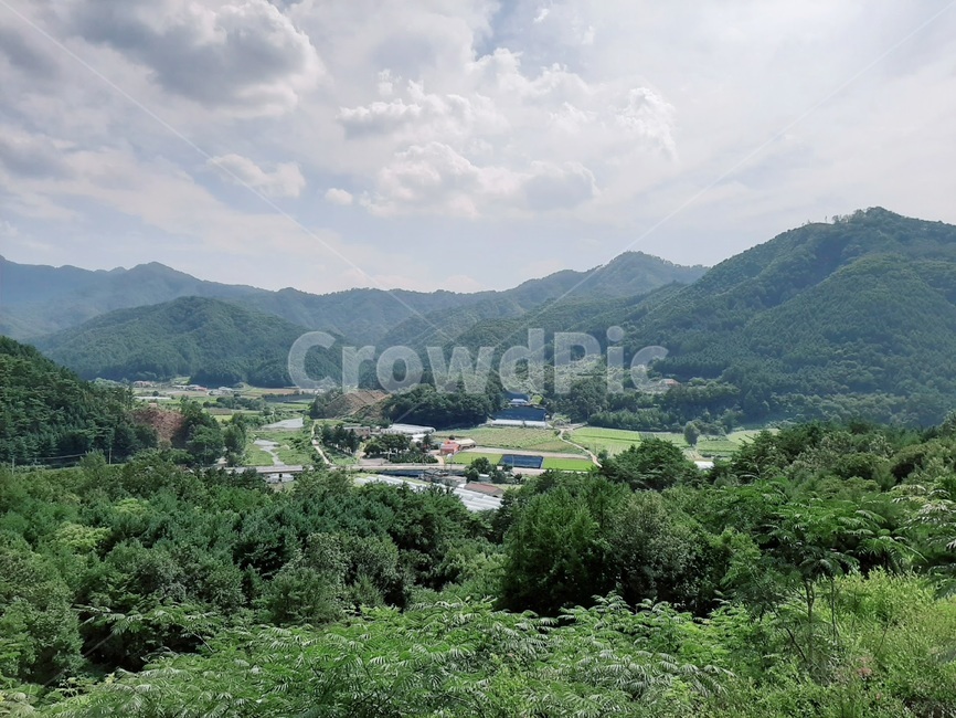 산,시골마을,자연,초록풍경,자연풍경