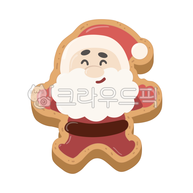 Christmas,cookies,biscuit,dessert,santa claus,santa,red hat,beard,white beard,character,red clothes,belt,excited,smiling face,illustration,clipart,design,graphic,cute,candy,snack,sweet,baking
