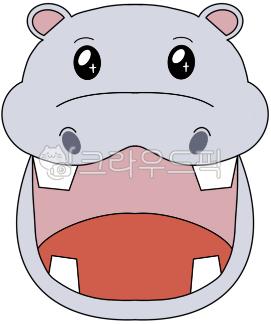 하마,동물,하마캐릭터,동물캐릭터,하마얼굴,치아,이빨,이,입,입안