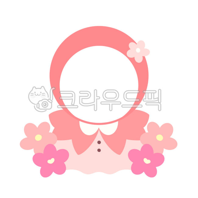 얼굴합성,분홍색,핑크색,유치원,옷,모자,일러스트,벚꽃,꽃,봄,캐릭터,합성도안