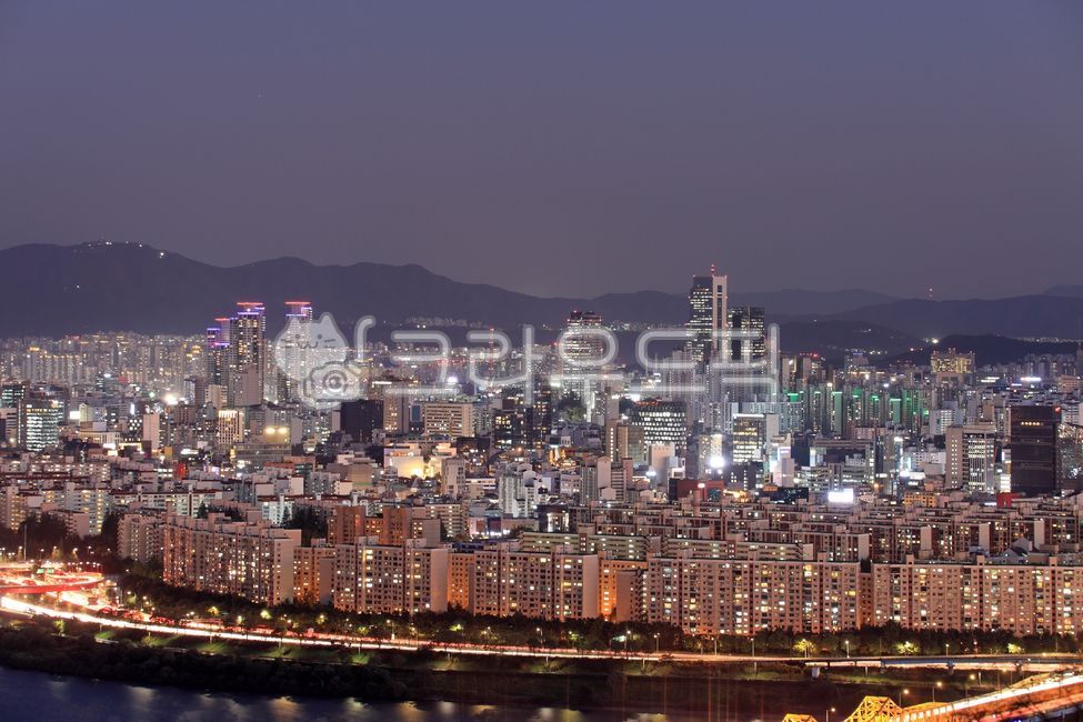 한강, 아파트, 강남, 풍경, 야경, 사진,이미지,일러스트,캘리그라피 - 프리이미지작가