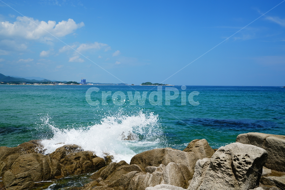 하늘,바다,바닷가,파도,물,파랑,블루,sea,바위,여름,풍경,경치,자연