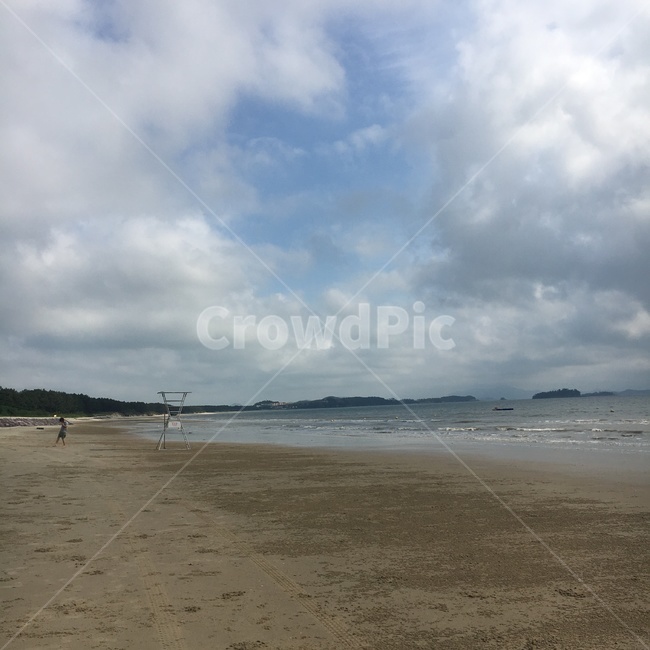 해수욕장,바다,자연,풍경,하늘,여름
