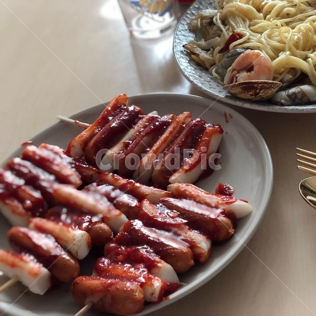 식사,떡꼬치,스파게티,음식,food