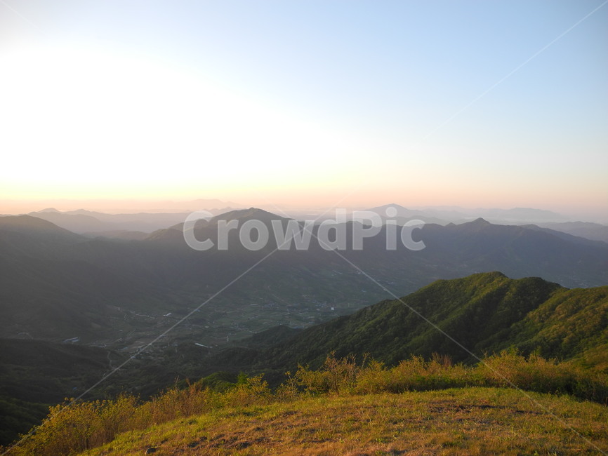 지리산,아침,해,나무,시작