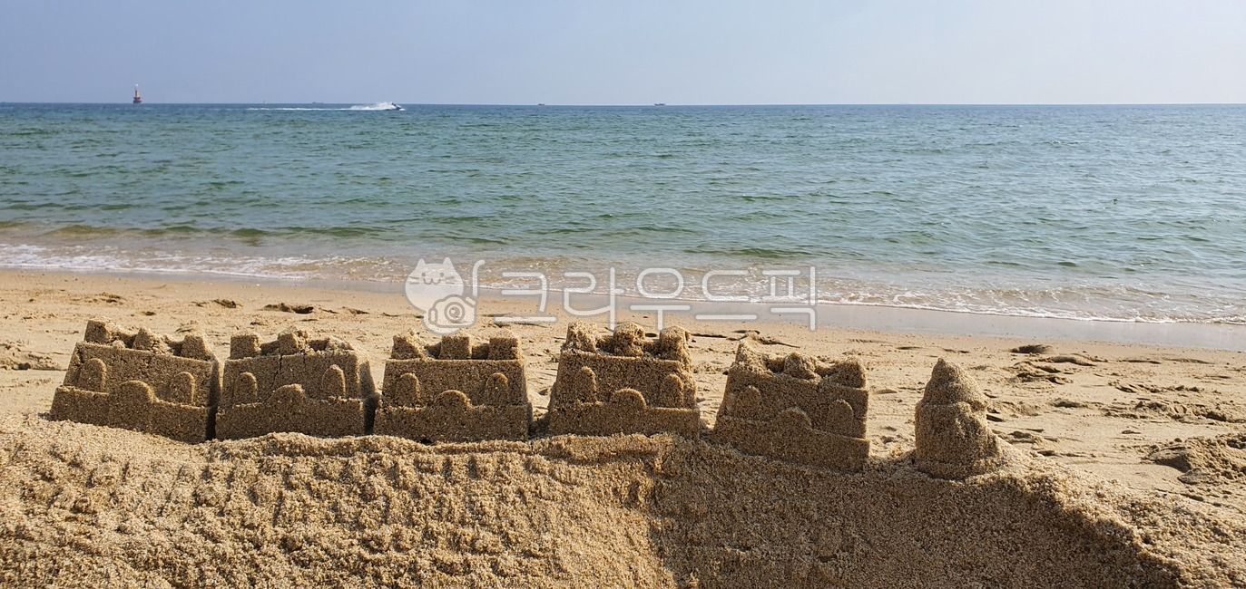 바다, 모래사장, 모래성, 해변, beach, 사진,이미지,일러스트,캘리그라피 - 레몬통조림작가
