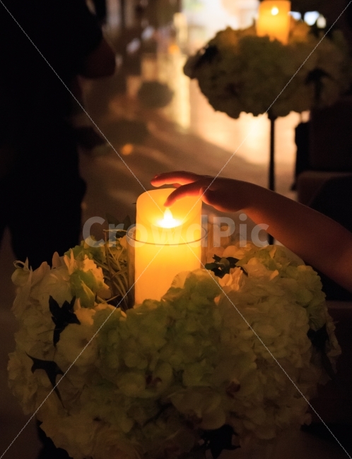 촛불,손,아이,촛대,LED,장식,인테리어,꽃,결혼식장,결혼식,불빛,아기,어린이,신기한,호기심,터치,감성,감성사진,희망,따뜻함,기념일,축하,anniversary,congratulation,celebrate,celebration,사람,인물,인간,human,person,결혼,혼례,웨딩,wedding,marriage,marry,감성,sensible,feeling