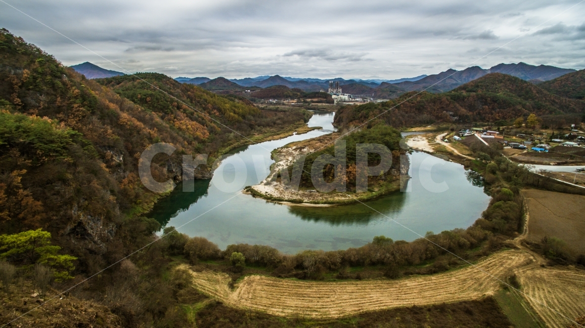 영월,한반도지형,가을,항공촬영,드론,자연,풍경,nature,landscape,outdoors,옥외,scenery,water,물,경치