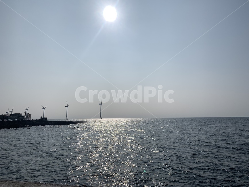 제주도,제주바다,제주풍경,풍경,바다,제주판포리,풍력발전기,자연,제주자연
